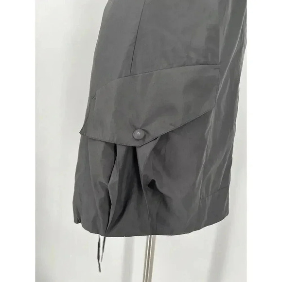 Diesel Womens 2000s y2k Moto Style Dress Black Leather Cargo Pockets Goth Grunge - Picture 7 of 16